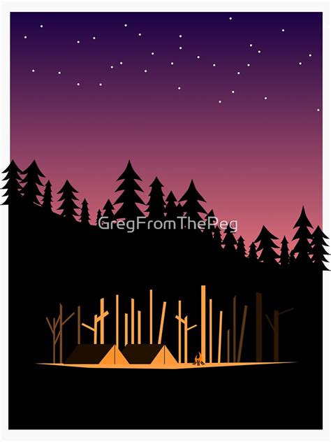 Camping Under The Stars In The Great Outdoors Sticker By