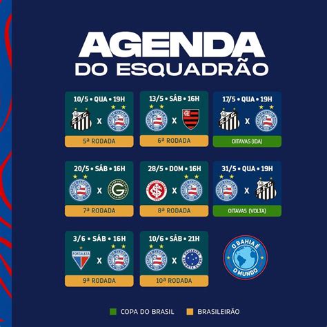 Esporte Clube Bahia On Twitter Tabela Definida Das Oitavas De Final