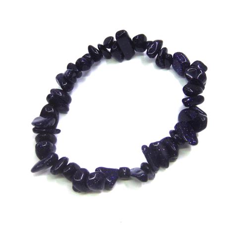 Blue Goldstone Chip Bracelet Ilona Biggins Beads Pearls