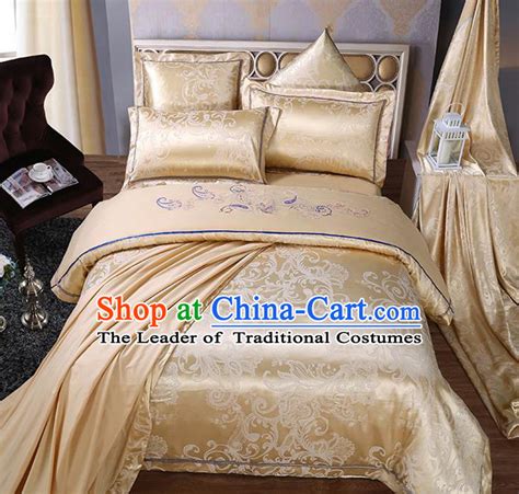 Traditional Chinese Style Wedding Bedding Set China National Marriage Printing Dragon And