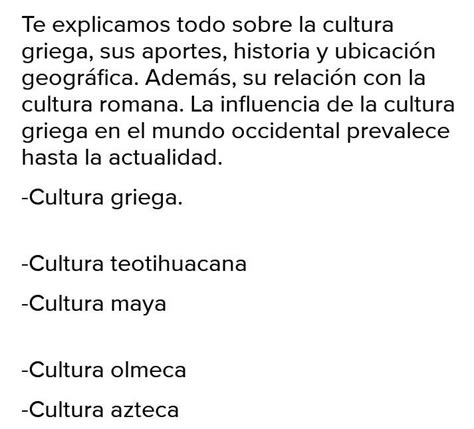 Culturas Que Le Dan Origen A La Civilizaci N Griega Brainly Lat