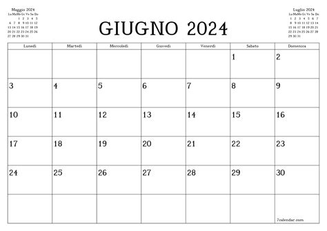 Calendario Settimanale Giugno 2024 Da Stampare Jaime Lillian