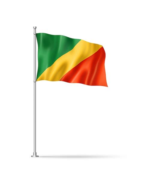 Premium Photo | Congolese flag isolated on white