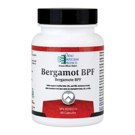 Ortho Molecular Products Bergamot Bpf 60 Veg Capsules Bergamot Bpf