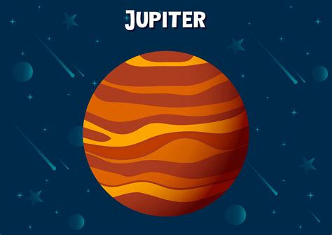 Vector Illustration Of Jupiter Planet 6730444 Vector Art At Vecteezy