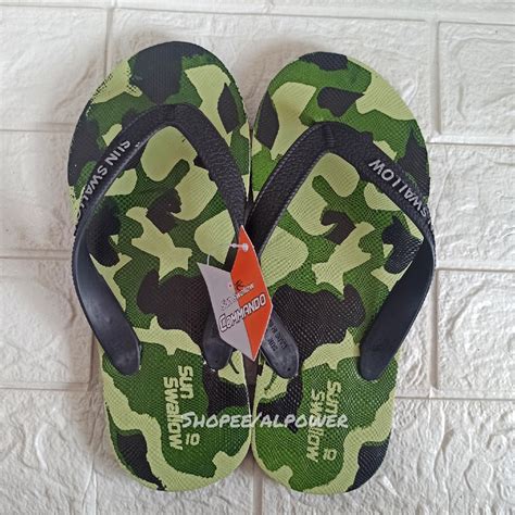 Jual Sendal Jepit Comando Army Motif Tentara Cowok Pria Laki Sandal