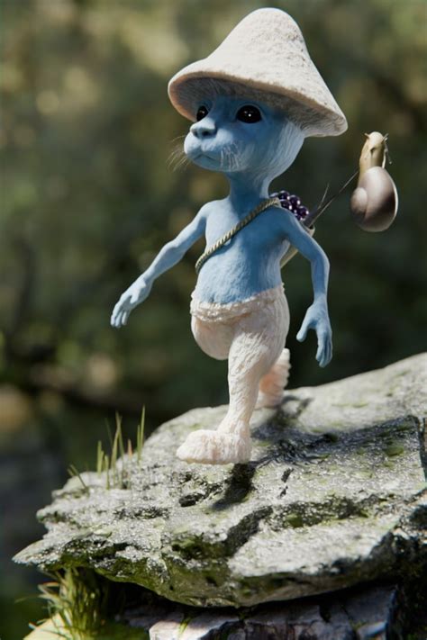I recreated Smurf cat, 2nd version : r/blender