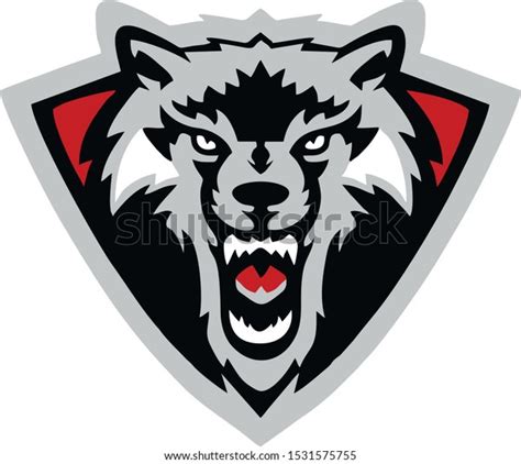 Black Red Wolf Logo Design Stock Illustration 1531575755 | Shutterstock