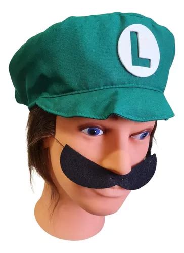 Boina Do Luigi Bigode Super M Rio Bross Fantasia Adulto Frete Gr Tis