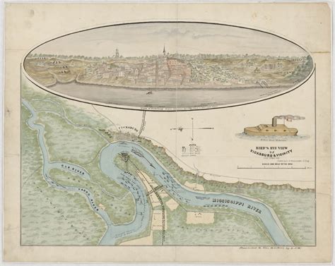 1862 Map of Vicksburg | Siege of Vicksburg