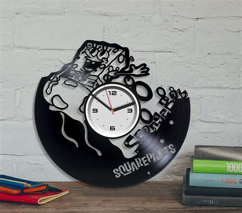 Vinyl Record Clock Wall Clock Vintage Design Music Theme Etsy