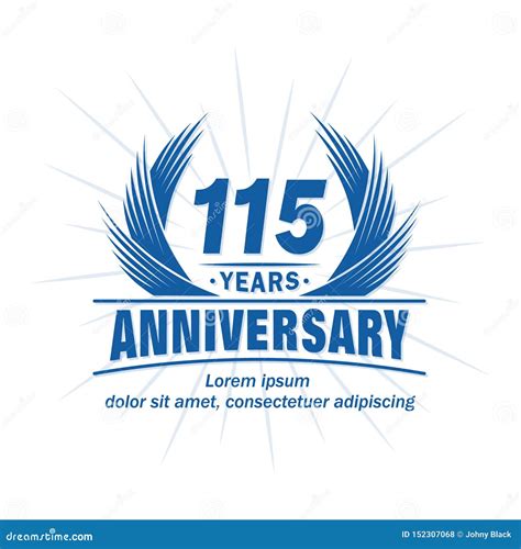 115 Years Anniversary Elegant Anniversary Design 115th Years Logo