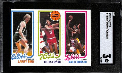 Lot Detail Topps Larry Bird Magic Johnson Rookie Card W