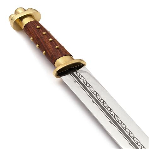 Seax Large Knife Brass Tack Grip Museum Replicas