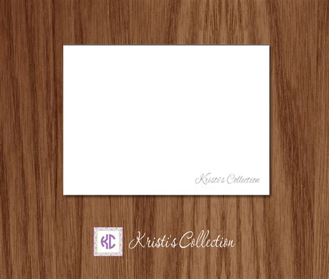 Classic Monogrammed Folded Note Cards Custom Stationery For Etsy