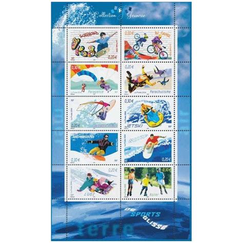 Bloc Feuillet De Timbres N76 Les Sports De Glisse Neuf Philantologie