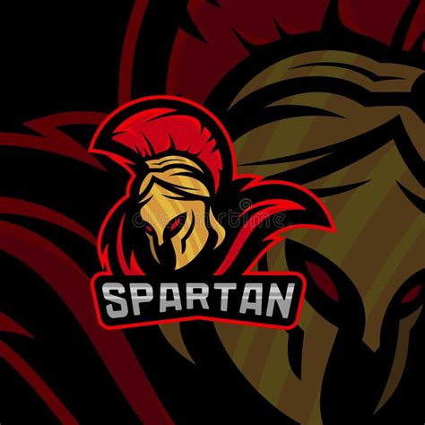 Spartan Logo Vector Template Modern Logo Esport Team Stock Vector