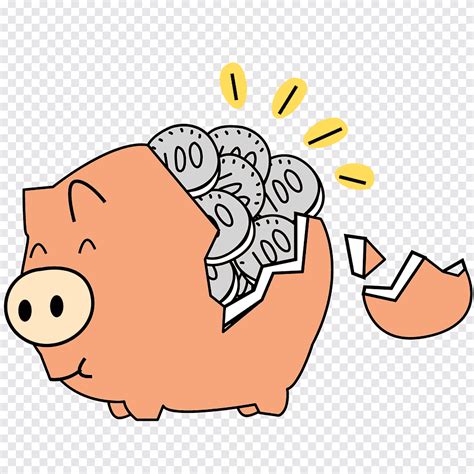 Cartoon Piggy Bank Clipart Vector Cartoon Piggy Bank