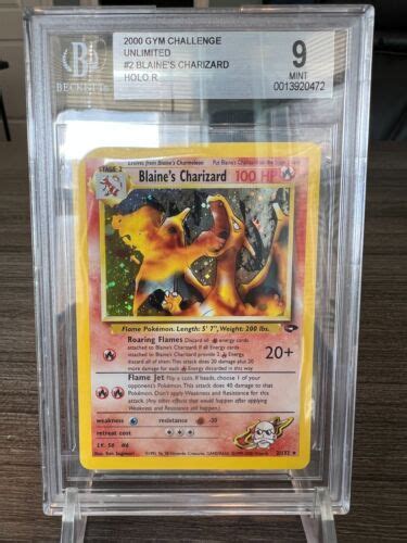 Blaines Charizard Holo Gym Challenge BGS 9 PSA CGC EBay