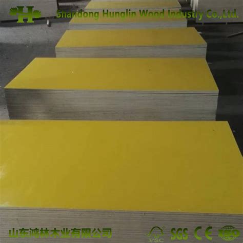 Red Yellow Blue Green PP Film Faced Plywood More Times Reused Plastic