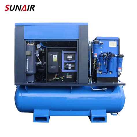 Combined Rotary Screw Air Compressor 11 Kw 16 Bar 15HP High Pressure