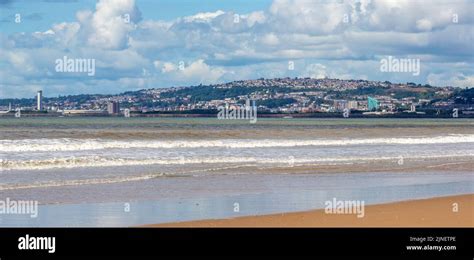 Swansea Centre In An Aberavon Beach Heat Haze Stock Photo Alamy