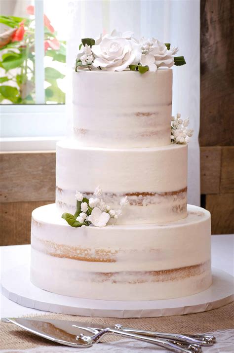 Naked Cake Wedding White Cabane à sucre Constantin