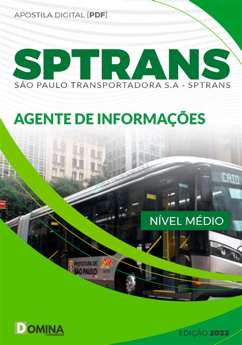 Apostila Concurso Sptrans Sp Agente Informa Es Domina Concursos