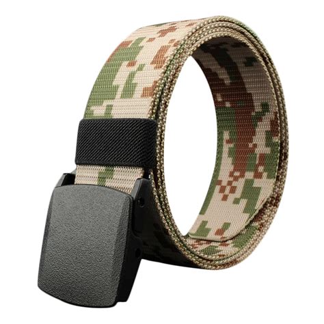 Canvas Camouflage Belts For Men Tactical Sport Belts Plastic Buckle