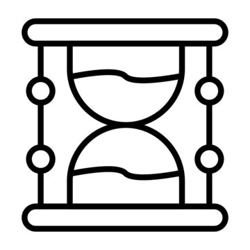 Hourglass Line Icon Vector Glass Hour Hourglass PNG And Vector With