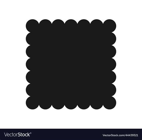 Square Scalloped Frame Scalloped Edge Rectangle Vector Image