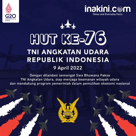 Selamat Hut Tni Au Ke April Inakini Berita Hari Ini