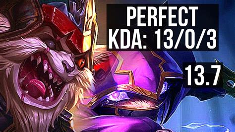 KLED Vs KENNEN TOP 13 0 3 7 Solo Kills Legendary 600 Games KR