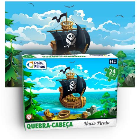 Quebra Cabe A Infantil Educativo Navio Pirata Pe As Promo Submarino