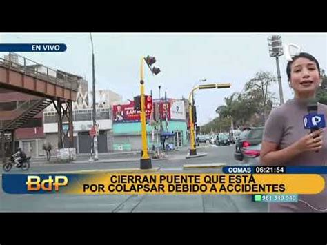 Peligro Puente Peatonal Est A Punto De Colapsar En Comas Video