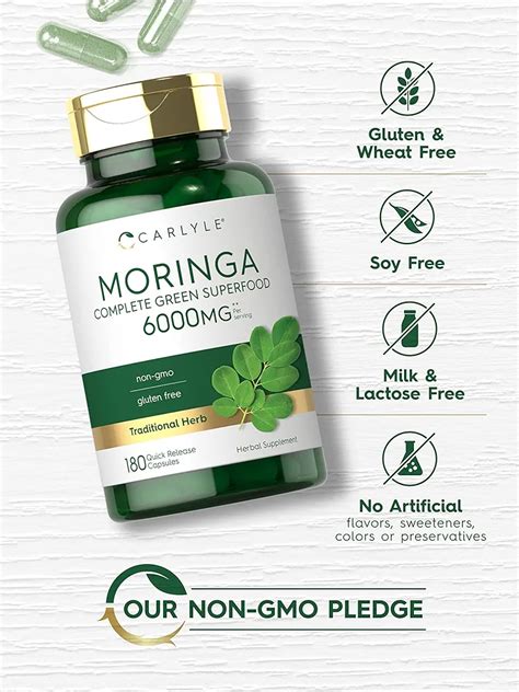 Carlyle Moringa Oleifera Mg Capsules Egypt Vitamins