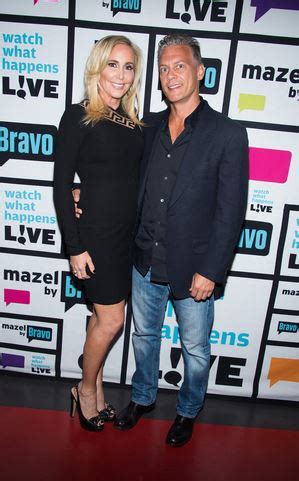 Shannon Beador S Black Asymmetrical Dress On Wwhl Big Blonde Hair