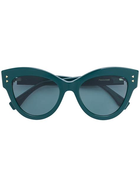 Fendi Tinted Cat Eye Sunglasses In Green Lyst