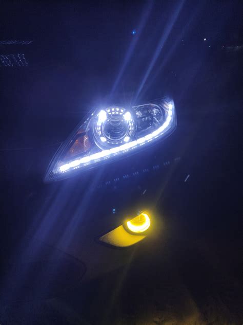 Форд фокус 2. Установка bi led модулей, + ДХО. А так же восстановление ...