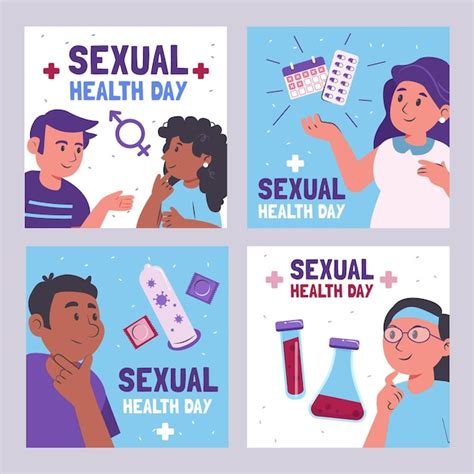 Collection De Publications Instagram Pour La Journée Mondiale De La Santé Sexuelle Vecteur