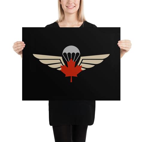 Canadian Forces Airborne Parachutist Jump Wings Poster Etsy Canada