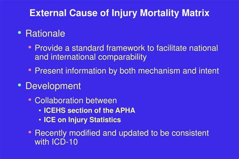 Ppt Analyzing Injury Mortality Data For The Us Powerpoint