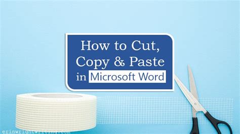 How To Cut Copy And Paste In Microsoft Word