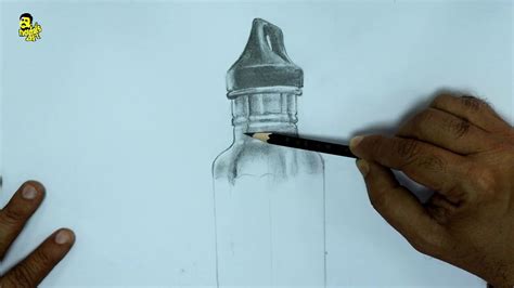 How To Draw Water Bottle Step By Step Youtube