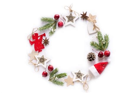 Premium Photo Christmas Wreath On Table