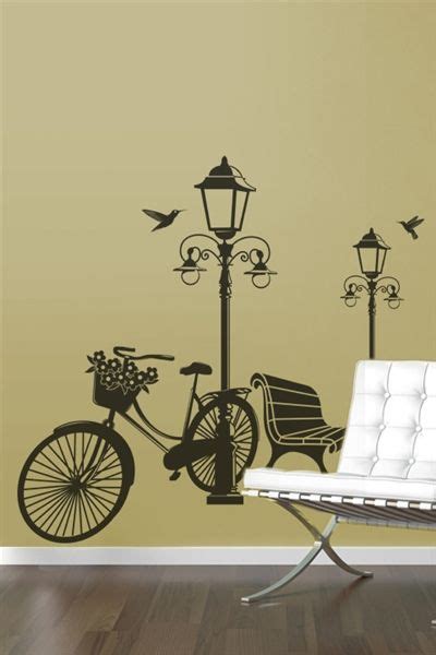 Wall Decals Lamp And Bicycle Walltat Art Without Boundaries