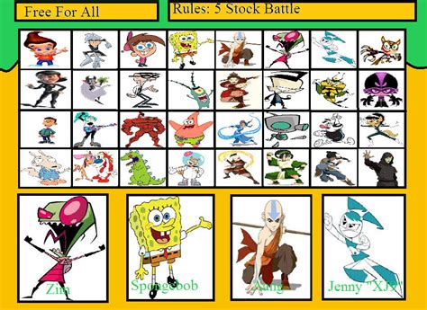 Nicktoons Slime Time Splash Roster By Mlp Vs Capcom On Deviantart