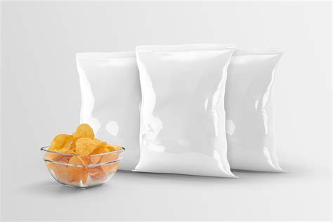 Free Chips Bag Packaging Mockup Behance