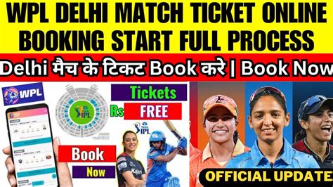 Wpl Delhi Match Ticket Booking Start Book You Ticket For Delhi