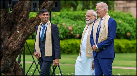 G20 Pm Modi Welcomes Biden Sunak At Rajghat Explains About Sabarmati